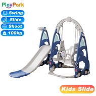 【Playpark】Slide For Kids Age 1-10 Max 100KG Playground Kids Slide Swing kids slide Basketball Hoop