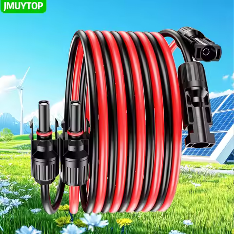 JMUYTOP 10AWG 6mm2 Solar Panel Extension Cable 16FT/5M For Jakery/Renogy/Anker/EF ECOFLOW/ BougeRV P
