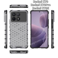 Airbag Casing For Redmi K70 Pro K70Pro Redmy K 70 K70E 70E 5G 2023 Phone Case Transparent Honeycomb 