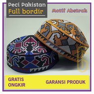 Peci Kopiah Pakistan Super Full Bordir Motif Abstrak