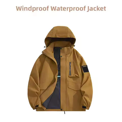 Hiking Jacket Men Windproof Waterproof Coats Hooded Women Jacket Outdoor Hiking Outerwear Camping Cl