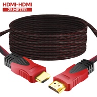 Kabel HDMI to HDMI Support 4K 3D Gold Plate Untuk TV Proyektor PC Laptop Panjang 25M