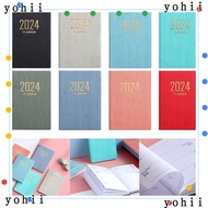 YOHII 2024 Agenda Book, Pocket with Calendar Diary Weekly Planner, High Quality A7 Notebooks School Office