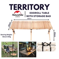 Naturehike Outdoor Eggroll Table Camping Glamping Folding Table Oak with Storage Bag Multipurpose