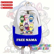 Labubu The Monster Children's Backpack Free Name / Labubu Monster Pop Mart Elementary School Kinderg