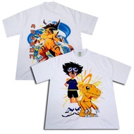 OVERSIZE AGUMON DIGIMON ANIME T-SHIRT