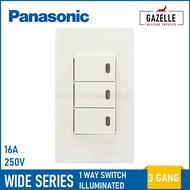 Panasonic Wide Series 1 Way Illuminated Switch - 1 2 3 Gang or Device Only