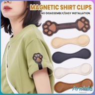AF Fashion Protable Magnetic Button Shirt Clips Adjustable Trouser Legs Clothes Accessories 1Pc