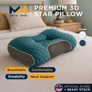 METAHOME Bantal Hotel Premium 3D Neck Spa Star Pillow Ergonomic Microfiber Neck Support Soft Pillows