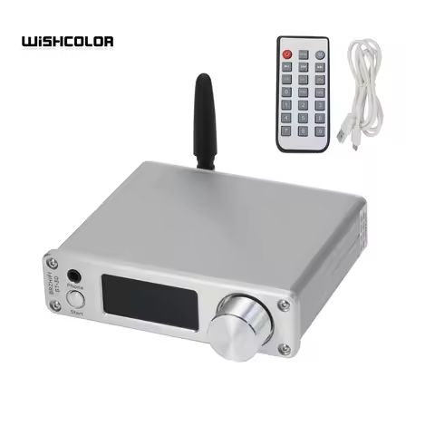 Wishcolor BRZHIFI BT-30 BT5.1 Bluetooth Receiver USB DAC ES9038 Audio Decoder (Black/Silver) for LDA
