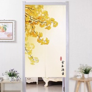 Japanese width 140CM Door Curtain with rod Set Hanging Half divide 120 180 Modern living room entryway Toilet Kitchen Partition Full Door Curtain pole doorway Height 200CM Curtain