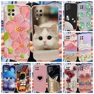 For Samsung Galaxy A42 M42 5G Cute Flower Cat Printed Casing Samsung M42 A42 5G SM-A426B SMM426B Sof