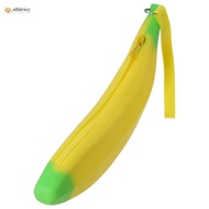 INTOONE Silicone Pen Bag, Yellow Silicone Banana Zero Wallet, Multifunctional 2.36*7.87 Inch Banana 
