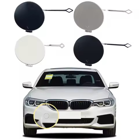 Front Bumper Tow Hook Cap Towing Eye Cover For BMW 5 M Sport Series 525 535 G30 G38 2018 2019 2020 5
