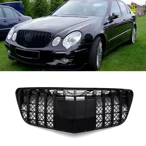 Car Front Grille Grill For Mercedes-Benz E-Class W211 E200 E240 E320 E500 2007 2008 2009 ABS Grills 