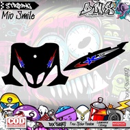 YAMAHA MIO SMILE VARIATION STRIPING ARAI NAKANO SHURIKEN D1 MOTIF