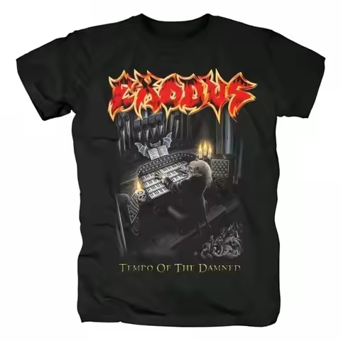 Official Exodus Band T-Shirt- Tempo of The Damned- Album Print- Crew Neck for Men and Women, Black w