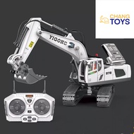 2.4G Remote Control excavator 1:20 Car alloy Material Backhoe Children's Toy 11channel RC
