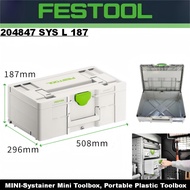 Festool 204847 MINI-Systainer Convenient Plastics Tool Box  Power Tool  Accessory Durable Storage Bo
