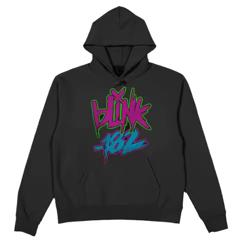 Rare Blink 182 Blink 182 Punk Band Smiling Face Retro Trendy Brand Rock Retro American Hooded Sweats