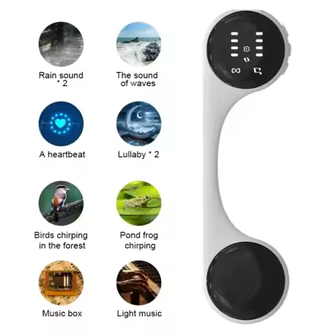 Portable Ultra-Thin Bone Conduction Speaker Under Pillow Built-In Sounds Wireless Sound Bar Sleep Ai