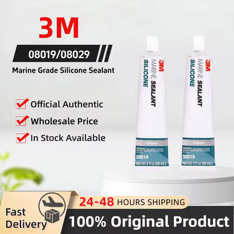 Original 3M Marine Grade Silicone Sealant 08019 08029 Clear Moisture-Curing Waterline Sealing for Bo