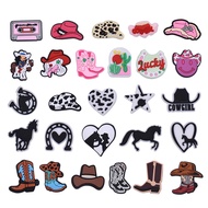 Shoes Charm Cowboy Girl Diy Accessories Pvc Western Cowboy Shoes Accessories