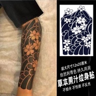 3.21 &amp; Japanese Cherry Blossom Spray Herbal Juice Semi-Permanent Calf Tattoo Stickers Men Women Waterproof Long-Lasting Simulation Non-Ref