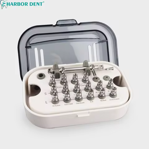 Dental Implant Torque Wrench Ratchet 10-70NCM with Drivers 1set Universal Dental Implant Kit Restora