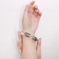 JINGUITANG Trendy Vintage For Girls Hand Jewerly Love Between Fairy and Devil Imitation Hetian Jade Women Chinese Bracelets Korean Bangles Moon Wristbands