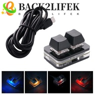 BACK2LIFEK Copy Paste Keypad, Acrylic Keypad Custom Mini 2 Key Keypad, Hot Swap Type-c Interface Red