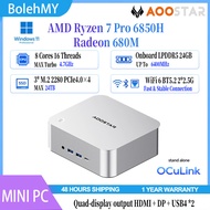 AOOSTAR MACO MINI PC AMD Ryzen 7 Pro 6850H LPDDR5 16GB 3*M.2 2280 PCIe4.0 SSD OCuLink WiFi6 2*2.5G L
