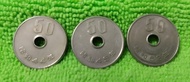 日本昭和時代50日圓硬幣(共三枚）