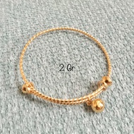 2 Gram Light Gold Twist Children's Bracelet