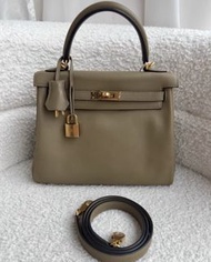 Hermes Kelly 25 威馬犬色 D0色，kelly25金扣