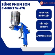 C-Mart W-77G paint spray gun – 1.5mm nozzle, pressure 3–4 bar, cup capacity 400ml