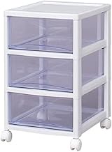 Iris Ohyama SCE-030 Chest, Super Clear, 3 Tiers, Made in Japan, Width 12.6 x Depth 15.4 x Height 20.