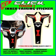 ❖ CLICK V3 INNER FAIRING STICKER / HONDA CLICK V3 STICKER / HONDA 125 CLICK V3 STICKER
