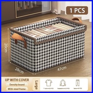 ∡ ← ➵ Drawer Iron Clothes Storage Box with Cover Dustproof Wardrobe Organizer Dora Box Drawer for C