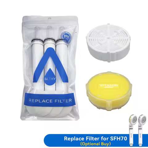 ALTHY SFH70&SFH70VC Filter Repalacement,PP conton,Calcium sulfite,Vitamin C FilterReduce Chlorine He