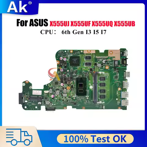 X555UJ Laptop Motherboard For ASUS VivoBook X555UQ K555U X555U F555U FL5800U X555UJ X555UB X555UF A5