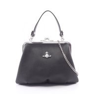 【二手】Vivienne Westwood(Vivienne Westwood) 奶奶款手提包/單肩包，搭扣閉合，兩用，4B010007WS0021N401，黑色皮革，女士手提包，全新