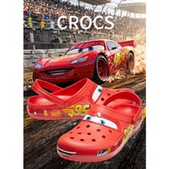 Aoger Disney Lightning Mcqueen Pixar Crocs Outdoor beach slippers Cute Cartoon anime Pool anti slip 