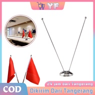 V Stand Country Flag Pole Stainless Steel Pole Table Flag Pole Stand