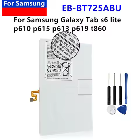 New Tablet Battery EB-BT725ABU For Samsung Galaxy Tab s6 lite p610 p615 p613 p619 tS5e T725C T720 SM