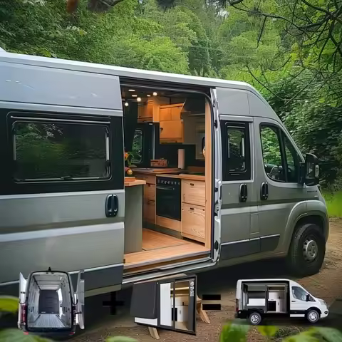 China Cheap Mini Van Isuzu 4x4 Trailer Motor Home Electric Rv Camper Van Motorhomes Car Germany Camp