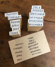 丸丸貓月曆印章(一共12個月) 一組 12入