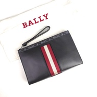 Tas Pria Bally Haig Clutch Black Leather Original