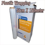 Price 1 ROLL PLASTIC WRAPPING 50CM X 150M STRETCH FILM PLASTIC WRAP