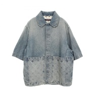 【สินค้ามือสอง】 หลุยส์ วิตตอง LOUIS VUITTON เสื้อเชิ้ตยีนส์ลายโมโนแกรมปั๊มนูน ฟอกสี รุ่น RM232Q Y38 H